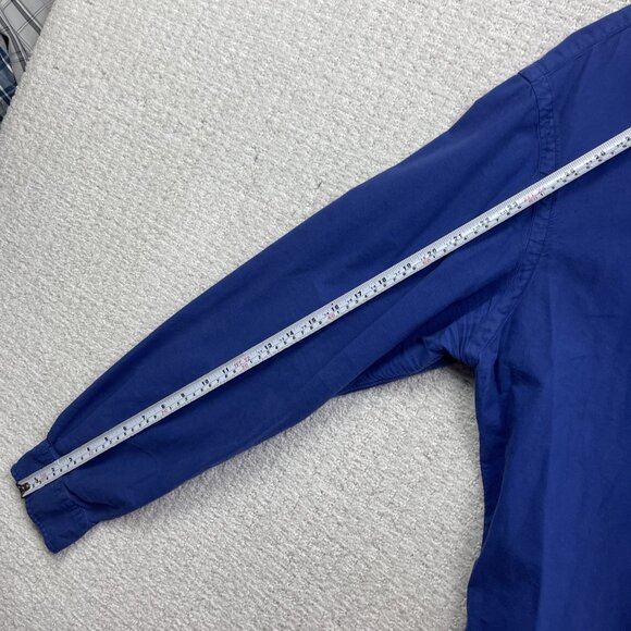 Vintage Ralph Lauren *Blue* w/ Logo Yellow Shirt Slim Fit Mens XL Button Down - Picture 11 of 16